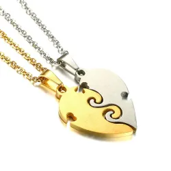 Best Friends Forever - stainless steel necklace - couples - 2 piecesNecklaces