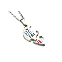 Best Friends Forever - stainless steel necklace - couples - 2 piecesNecklaces