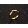 Elegant V shape gold ringRings