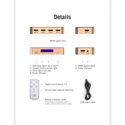 5 in 1 & 3 in 1 out - 4K HDMI switcherHDMI switchers