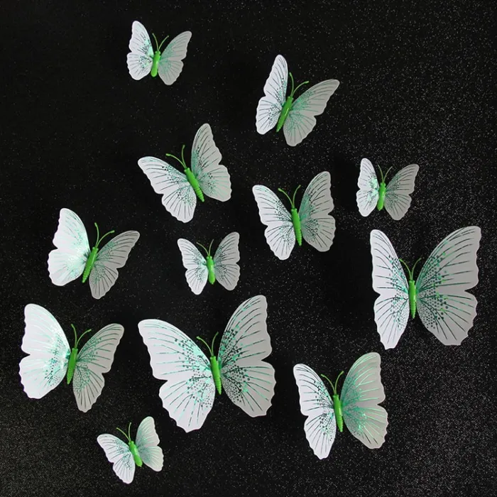 3D butterfly - wall sticker with magnet 12 piecesWall stickers