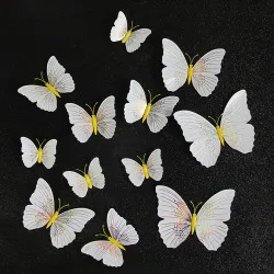 3D butterfly - wall sticker with magnet 12 piecesWall stickers