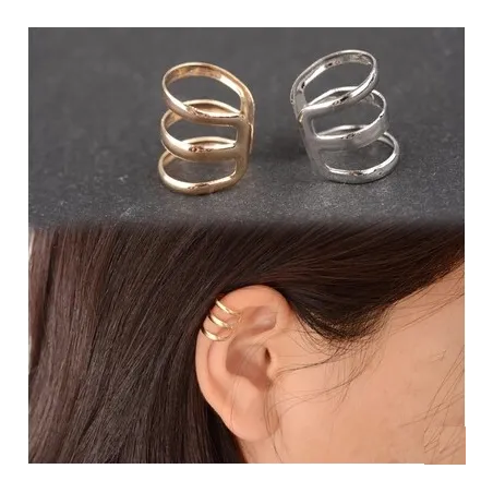 Gold & silver ear clip - 1 pieceEarrings