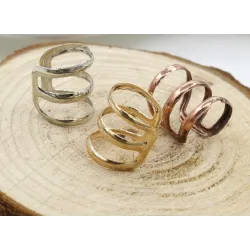 Gold & silver ear clip - 1 pieceEarrings