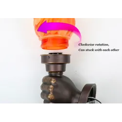 Retro hand with torch - wall lampWall lights