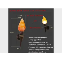 Retro hand with torch - wall lampWall lights