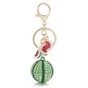 Green crystal watermelon - keychainKeyrings