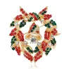 Christmas colorful crystals broochChristmas