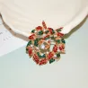 Christmas colorful crystals broochChristmas