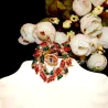 Christmas colorful crystals broochChristmas