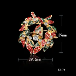 Christmas colorful crystals broochChristmas