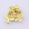 Christmas crystal brooch with jingle bellChristmas