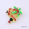 Christmas crystal brooch with jingle bellChristmas