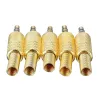 1/8" 3.5mm gold male plug coax cable - professional audio adapter connector 5 piecesPlugs
