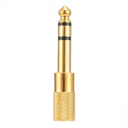 1/4" 6.35mm jack stereo gold cable - 6.5mm to 3.5mm - audio adapter - converter for headphone microphone 4 piecesPlugs