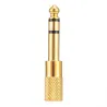 1/4" 6.35mm jack stereo gold cable - 6.5mm to 3.5mm - audio adapter - converter for headphone microphone 4 piecesPlugs