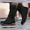 Leather winter boots with back lacing & zipperBoots