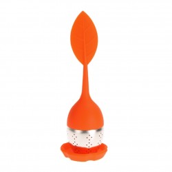 Leaf shaped tea infuser - silicone strainer - teapot with drip trayTea infusers