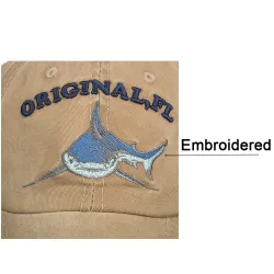 Vintage original Shark - embroidery cotton baseball cap - unisexHats & Caps