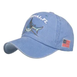 Vintage original Shark - embroidery cotton baseball cap - unisexHats & Caps