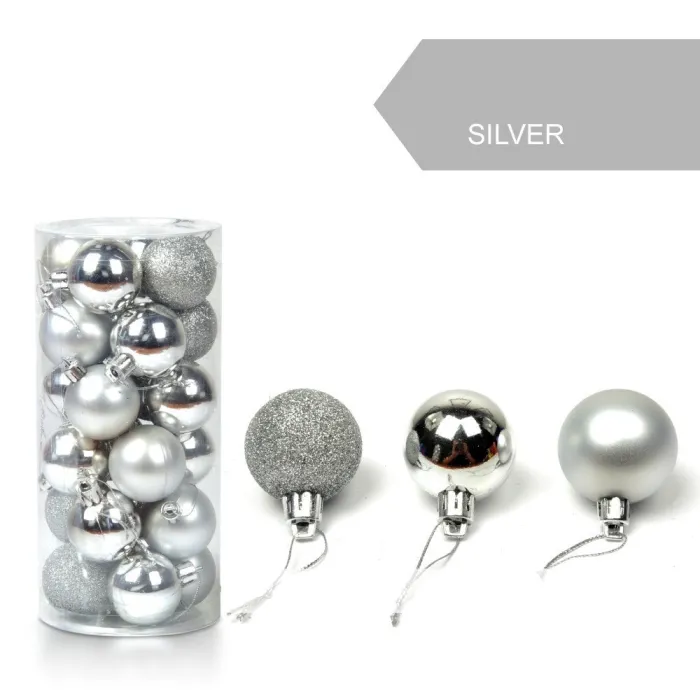 Christmas tree balls - 24 piecesChristmas