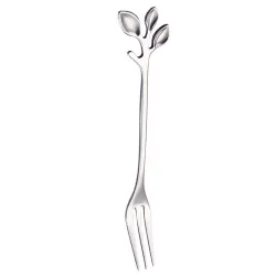 Leaf shaped handle - tea spoon & fork for tea - coffee & dessertsCutlery