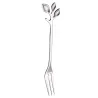 Leaf shaped handle - tea spoon & fork for tea - coffee & dessertsCutlery