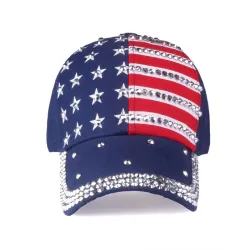 Baseball cap with USA flag & metal spikes - unisexHats & Caps