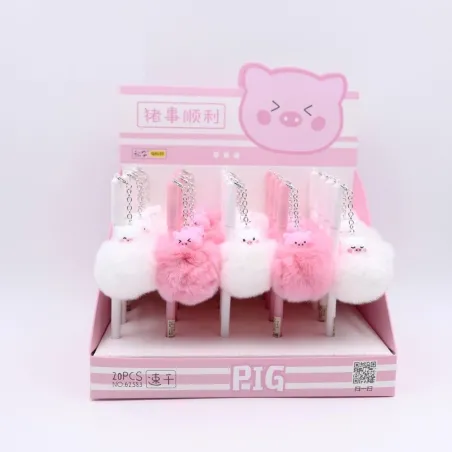 Gel pen with plush flamingo & pig & sheepPens & Pencils