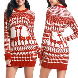 Christmas long sweater - mini dressDresses