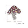 Mushroom with colorful crystals - broochBrooches