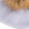 Elegant beret with fur pom-pomHats & Caps