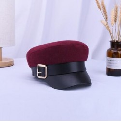 Fashion cap with leather visor & beltHats & Caps