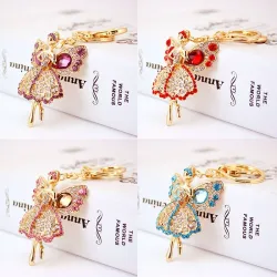 Crystal angel with wings - keyringKeyrings