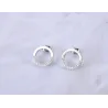 Rose gold & silver round earrings with crystalsEarrings