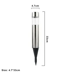 Stainless steel LED solar garden lamp - waterproof stickGarden