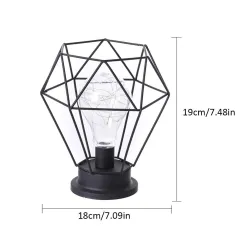 Vintage wrought iron lantern - night light - LED table lampLights & lighting