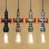 Industrial iron water pipe - vintage lamp with cable - E27 LEDLights & lighting