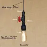Industrial iron water pipe - vintage lamp with cable - E27 LEDLights & lighting
